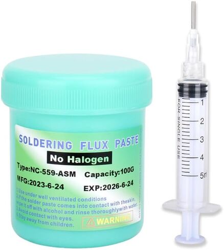 Solder Flux,NC-559-ASM No Clean Soldering Flux Paste,Lead Free Rosin Flux,10cc Tacky Soldering Flux,Soldering Liquid Flux for Electronics,For BGA,SMD,USB Socket Repairing in Saudi Arabia