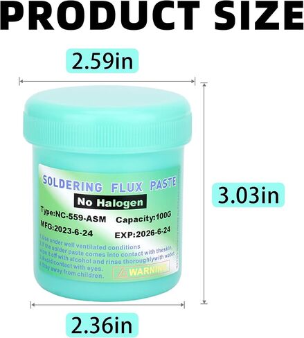 Solder Flux,NC-559-ASM No Clean Soldering Flux Paste,Lead Free Rosin Flux,10cc Tacky Soldering Flux,Soldering Liquid Flux for Electronics,For BGA,SMD,USB Socket Repairing in Saudi Arabia