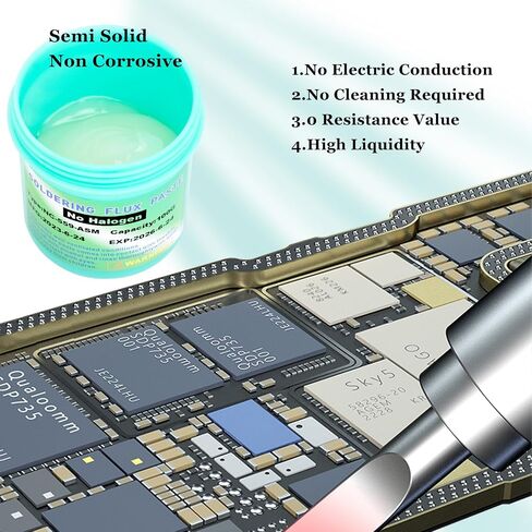 Solder Flux,NC-559-ASM No Clean Soldering Flux Paste,Lead Free Rosin Flux,10cc Tacky Soldering Flux,Soldering Liquid Flux for Electronics,For BGA,SMD,USB Socket Repairing in Saudi Arabia