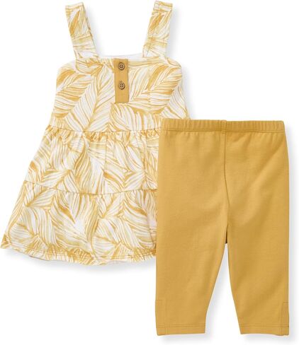 Burt's Bees Baby Baby Girls' Sleeveless Top and Pant Set, 100% Organic Cotton in Saudi Arabia