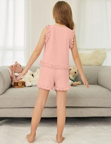 Arshiner Toddler Girls Girls Cloths مضلعة قمم متماسكة أكمامًا وأكملًا من قصر in Saudi Arabia