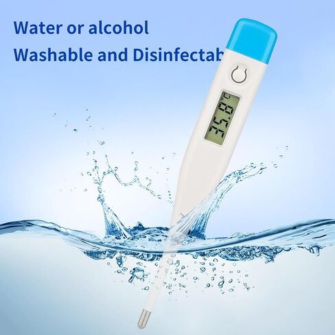 Intelligent Digital Thermometer,LCD Display Screen,Fast Measurement,Suitable for Children and Adults,Easy to Maintain Cleanliness and Hygiene,Bringing Family Health,Light Blue in Kuwait