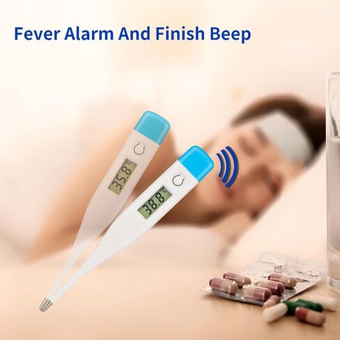 Intelligent Digital Thermometer,LCD Display Screen,Fast Measurement,Suitable for Children and Adults,Easy to Maintain Cleanliness and Hygiene,Bringing Family Health,Light Blue in Kuwait