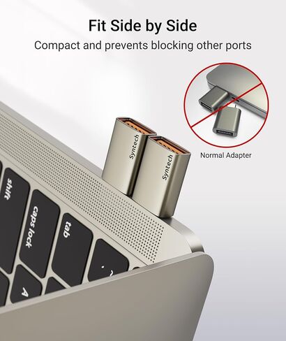 محول Syntech USB C إلى USB (حزمتان)، USB 3.2 Gen 2 بسرعة 10 جيجابت في الثانية يناسب جنبًا إلى جنب، محول USB C ذكر إلى USB A 3.2 أنثى متوافق مع أجهزة iPhone 15 Pro Max/iPad/iMac/MacBook Pro وThunderbolt 4/3 in Kuwait