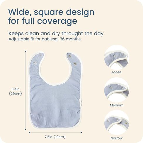 18-Pack Super Soft Baby Bibs, Light Boys Girls Drooling and Teething Bibs for 0-36 Months Infants Square Bib Set in Saudi Arabia