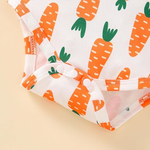 Baby Boy Easter Outfit Bunny Romper+Overalls Pants+Hat 3PC My First Easter Clothes 0-18 Months in Kuwait