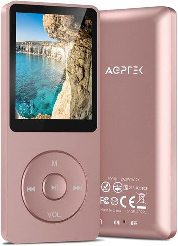 AGPTEK A02PL 64GB MP3 Player, 65 Hours Playback Music Player, Deep Blue | No Bluetooth, Lossless Sound, Supports up to 128GB in Kuwait