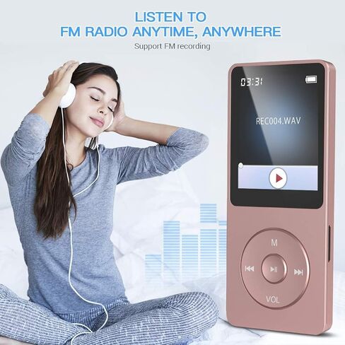 AGPTEK A02PL 64GB MP3 Player, 65 Hours Playback Music Player, Deep Blue | No Bluetooth, Lossless Sound, Supports up to 128GB in Kuwait