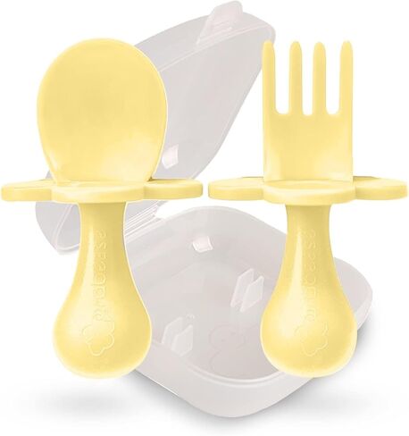 Grabease Baby Spoons Baby Lead Lead Supplies - Outensils Baby Plackons Feeding Self -Be -Free and Phthalate Frene for Baby & Toddler ، 1 مجموعة البحرية - شوكات الأطفال والملاعق الصغار - ملاعق Blw للأطفال in Kuwait