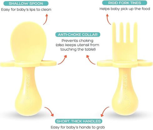 Grabease Baby Spoons Baby Lead Lead Supplies - Outensils Baby Plackons Feeding Self -Be -Free and Phthalate Frene for Baby & Toddler ، 1 مجموعة البحرية - شوكات الأطفال والملاعق الصغار - ملاعق Blw للأطفال in Kuwait