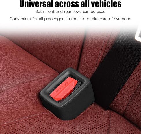 Car Seat Belt Buckle Holder, 2PCS Vehicle Seatbelt Buckle Booster for Easy Access, Seatbelt Buckling Cover to Make Receptacle Stand Upright for Kids, Universal Automotive Accessories (Black) in Saudi Arabia