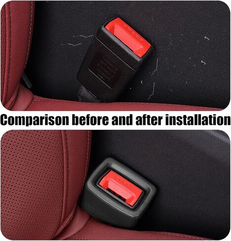 Car Seat Belt Buckle Holder, 2PCS Vehicle Seatbelt Buckle Booster for Easy Access, Seatbelt Buckling Cover to Make Receptacle Stand Upright for Kids, Universal Automotive Accessories (Black) in Saudi Arabia