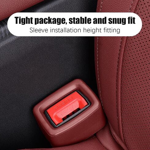 Car Seat Belt Buckle Holder, 2PCS Vehicle Seatbelt Buckle Booster for Easy Access, Seatbelt Buckling Cover to Make Receptacle Stand Upright for Kids, Universal Automotive Accessories (Black) in Saudi Arabia