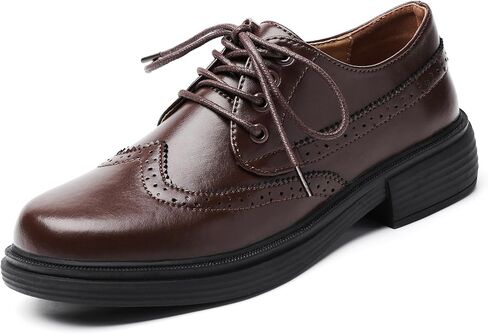 أحذية Okj Oxford للنساء ، والنساء الأسود Oxford Shoes Platform Women's Oxfords مريحة زلاجة متآكلة in Kuwait