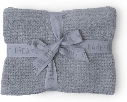 Barefoot Dreams® CozyChic Lite® Waffle Receiving Blanket, Moonbeam, 30"x30" in Kuwait