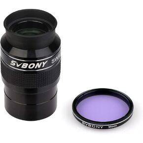 SVBONY SV154 Telescope Eyepiece 2 inch Super Wide Angle Eyepiece 70 Degree 26mm, Bundle with 2 inches Moon Filter