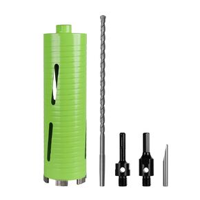 3-1/2" Dry Concrete Core Drill Bit Bundle with 2 Pcs Core Drill Bit Adapters & Pilot Bit