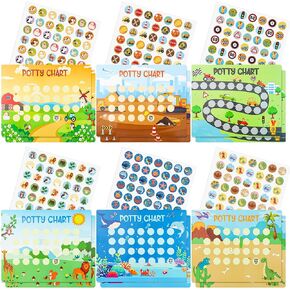 19 Pcs Potty Training Chart for Toddlers Boys Potty Training Reward Charts 6 Fun Styles Toilet Charts with Stickers Develop Toileting Habit for Kids Toddlers Boy