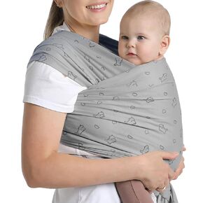 Cute Kitten Pattern - Baby Wrap - Soft and Comfortable Baby Wearing Wrap Hands Free Design Infant Sling Carrier for Newborn to Toddler 7-35 lbs