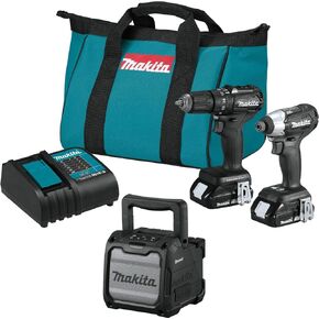 Makita CX203SYBXRM 18V LXT® Lithium-Ion Sub-Compact Brushless Cordless 2-Pc. Combo Kit with Job Site Speaker (1.5Ah)