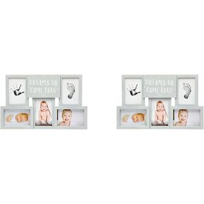 Kate & Milo Unicorn First Year Picture Frame, First Year by Month, Newborn Baby Registry Must Haves, White (Pack of 2)