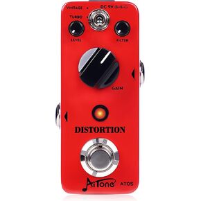 AITONE Distortion Pedal Mini Electric Guitar Effect Pedals with 2 Modes True-Bypass (AT-05）