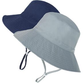 Baby Sun Hat Toddler Summer UPF 50+ Sun Protection Baby Boy Girls Hats Beach Hats Wide Brim Adjustable Bucket Hat