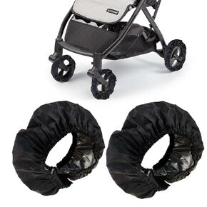 4Pcs Baby Stroller Wheel Cover,Dustproof Kid Baby Wheelchair Protector Baby Stroller Wheel Covers Pushchair Wheel Cover Stroller Accessory (2Pcs M + 2 Pcs L)