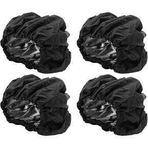 4 Pcs/Set Stroller Wheel Covers Black Wheelchair Tire Protector for Child Kid Baby Stroller Jogger Wheels Covers(L)