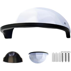 Sun Rain Shade Camera Cover Outdoor, CCTV Security Camera Top Cover Shield Protective Roof for CCTV Surveillance Camera Hikvision/Nest/Ring/Arlo/Dome/Bullet/Bell (Square Shapped White Cover)