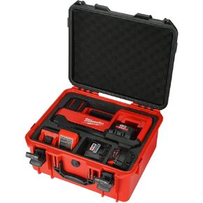 Air Compressor Case for Milwaukee Inflator: Waterproof Hard Cases for Milwaukee M18 Cordless Tire Inflator 2848-20, Air Pump Storage Box for Milwauke Tool | 3.0 to 12.0Ah Battery | Charger (Case Only)