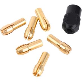 Collet Chuck, M8 X 0.75mm Black Size Power Tool Collet Brass and Carbon Steel Meterial Manually Tighten Chuck for Rotary Tools Drill chuck/chuck key