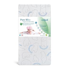 Oxford Baby Pure Bliss Dual Stage Baby Crib Mattress, Water Resistant, Green Guard Gold Certified