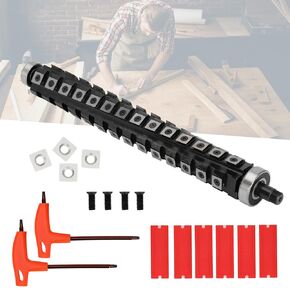 13 inch Sprial Helical Cutterhead Replacement for Dewalt DW735 DW735X Planer. 13 inch Helical Cutterhead with 4 Rows Carbide Inserts for DW735/DW735X/DW735-XE Planer Woodworking Tool