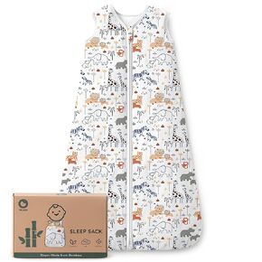 Baby Sleep Sack 6-12 Months Rayon Made From Bamboo 1.0 Tog Soft Wearable Blanket Baby Sleeping Bag for Infant Newborn 2-Way Zipper Toddler Sleep Sacks