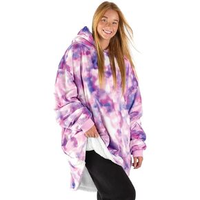 Bare Home Wearable Blanket B-Cozy Hoodie - Soft Plush Sherpa - Warm and Cozy - Oversized Wearable Blanket - Adult & Kid Sizes
