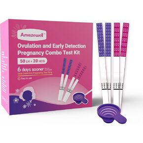 Ovulation Tests, Ovulation Test Strips, Ovulation Predictor Kit 40 Count + 10 Count Pregnancy Test Strips for Home Detection, Over 99% Accuracy