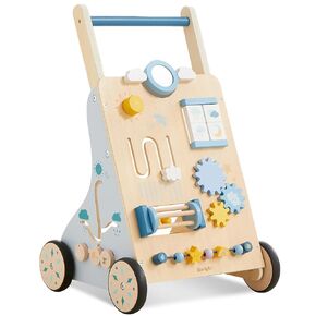 Beright Wooden Baby Walker, Baby Push Walker, Weather Theme, Learning Activity Center for Boys and Girls, Sit-to-Stand Push Toys, Upgraded