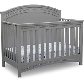 Delta Children Simmons Kids SlumberTime Emma 4-in-1 Convertible Baby Crib N More - Greenguard Gold Certified, Natural Sandstone