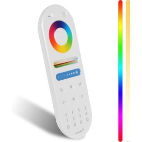 C1-3 RF Panel Remoter, 4-Zone 2.4G Wall Mounted RF Remote Control Compatible with RGBW CCT RGB C1-1 LED Controller, 99ft Wireless Control 4 Channel Group Control for Home Boat Pool Lights