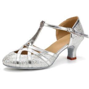 DKZSYIM GLITTER WOMITINGS LATIN DANET SHOES ALED TEE RALLE SALSA Tango Practice President Party Dancing Shoes ، Model N511