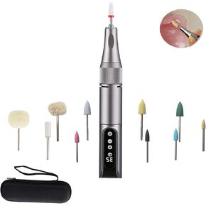 Cordless USB Polishing Machine,Portable Electric Mini Precision Polisher Repair Fine Surface Edge Correction and Cleaning 35000 RPM Rechargeable Polish Tool Kits with 11-Piece Head Kit & Travel Case