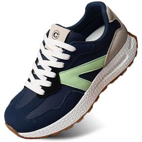 Athletic Walking Shoes for Women Popcorn Sole Sports Sneakers Color Block Classic Shoes for Walking,Running,Shopping