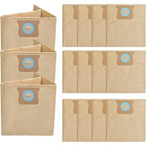 15 Pack DXVA19-4104 Vacuum Bags Replacement for DEWALT 5-8 Gallon Wet/Dry Vacuum Compatible with DXV05P DXV06PL DXV08S, Disposable Filter Bags