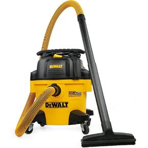 DEWALT 6-Gallon STEALTHSONIC Ultra Quiet Poly Shop Vacuum Wet and Dry, 5 Peak HP Noise Reduction Wet/Dry Vac for Jobsite, Workshop, and Garage, DXV06P-QTB