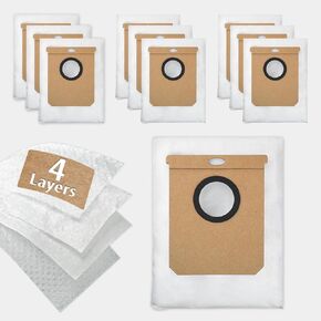Thickened L60 Replacement Dust Bags Fit for Eufy L60 L50, Eufy L60 L50 SES, Eufy L60 Hybrid Robot Vacuum, 2.7L High-Capacity Replacement Parts, Durable Quality Dust Bags Accessories(10 Pack)