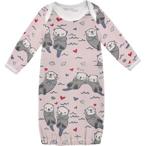 Baby Boy Girl Sleepsuit Cotton Sleeper Gown Newborn Pajamas Nightgowns Infant Clothes