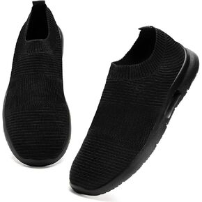 Womens Running Shoes Tennis Walking Gym Workout Athletic Slip on Fashion Sneakers Breathable Lightweight Sport Jogging Hiking Casual Shoe