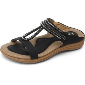 شرائح Ubfen Womens Slides Walking Sladals منصة مريحة تنزلق على صيف أنيق