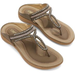 UBFEN Womens Slides Walking Sandals Comfortable Platform Slip On Dressy Summer
